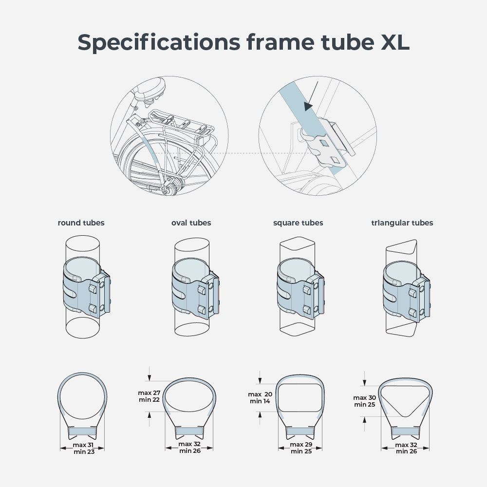 Junior seat XL foot clamps set